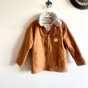 Abercrombie Kids Tan Sherpa-Lined Puffer Jacket